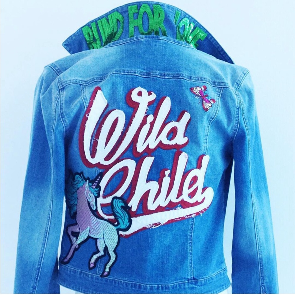 Custom made jean jacket S